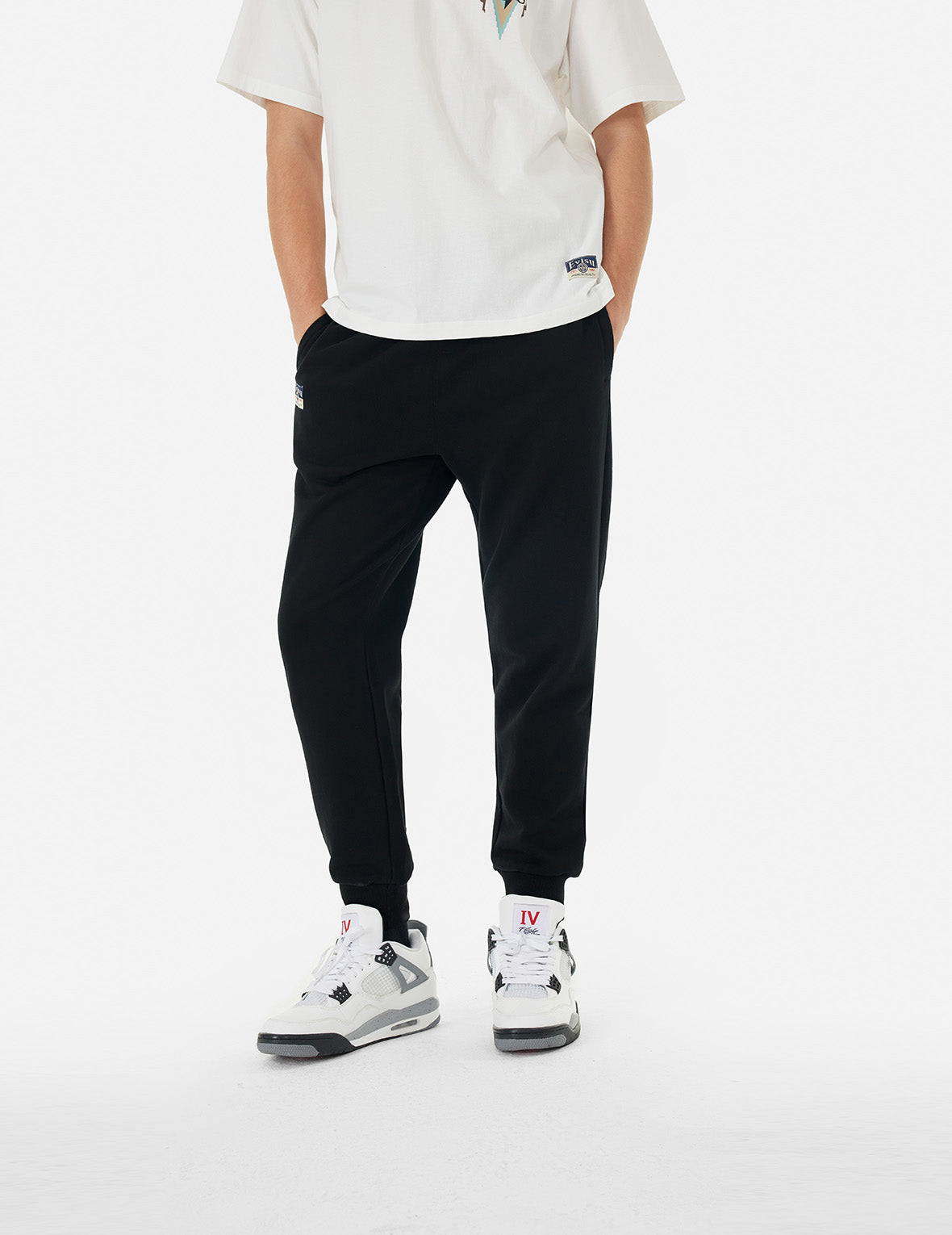 忍者达摩大M印花常规版型运动裤