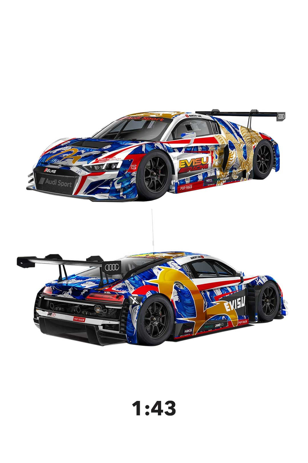 EVISU X Audi Sport 1:43 赛车模型