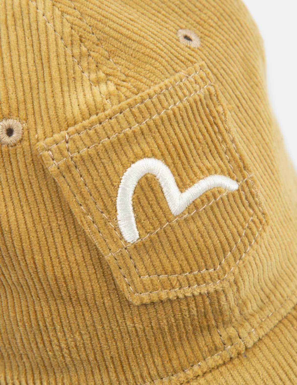 Seagull Embroidered Pocket Corduroy Cap