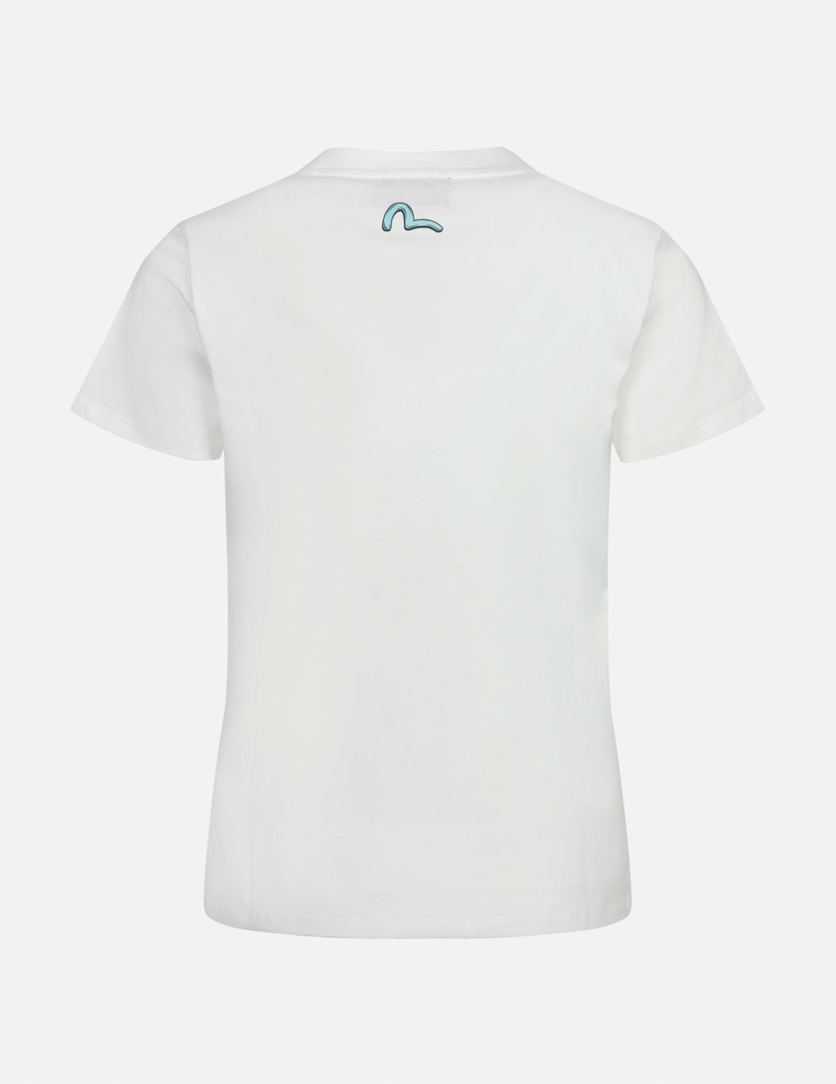 Fortune Cat Embroidery and 3D Seagull Print Regular Fit T-shirt