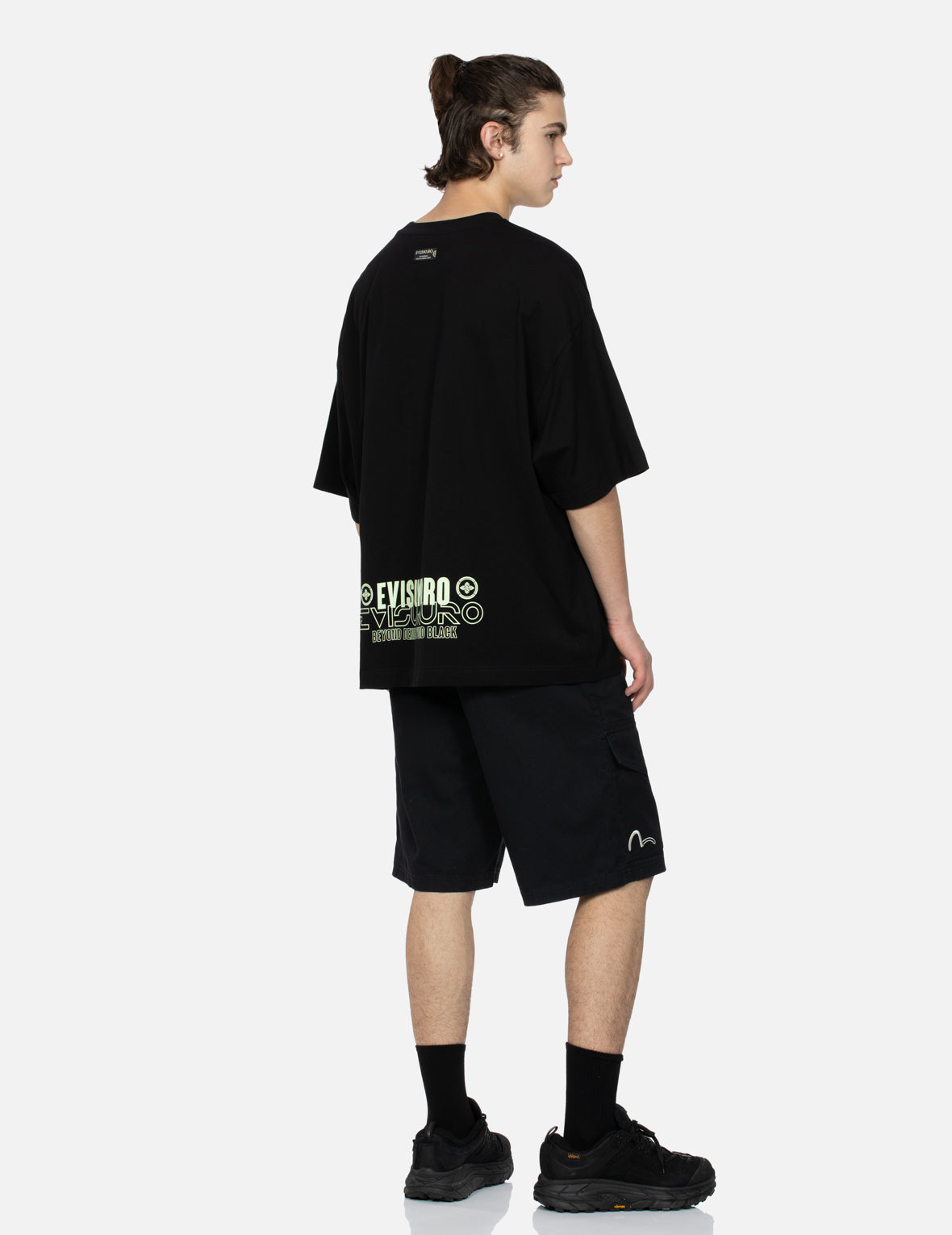 Seagull and Logo Embroidery Panelling Shorts