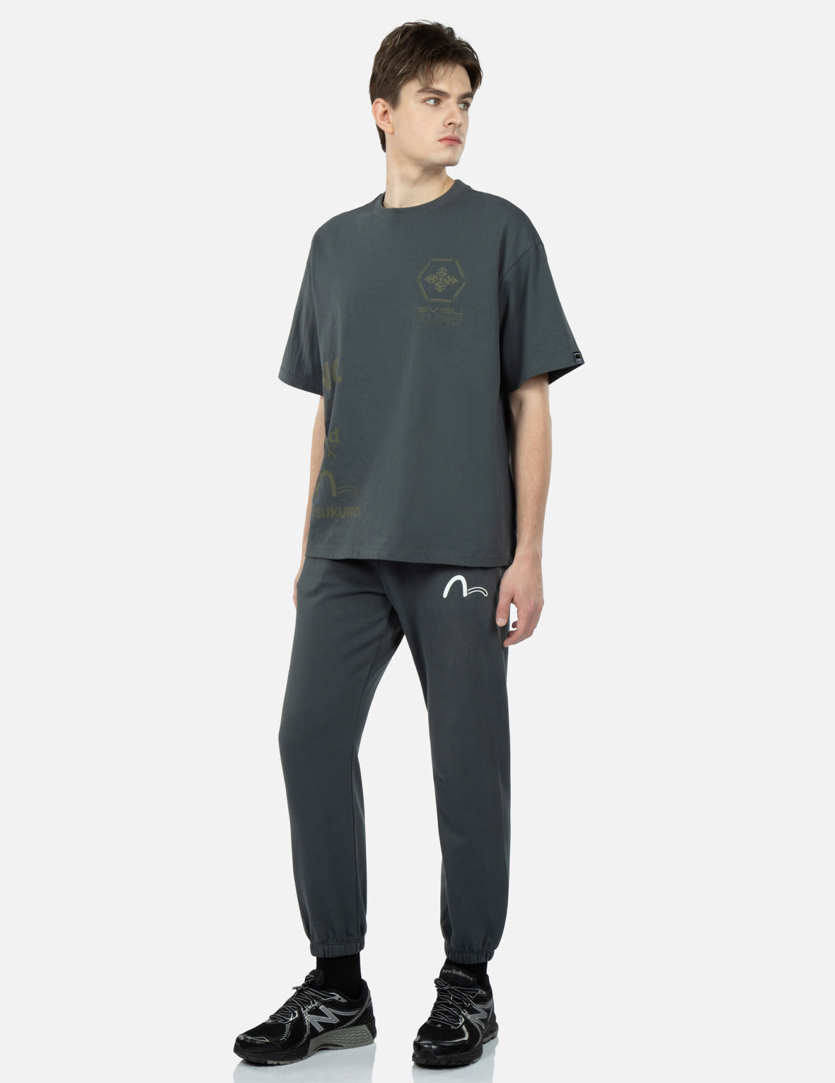 Logo及个性口号印花运动裤