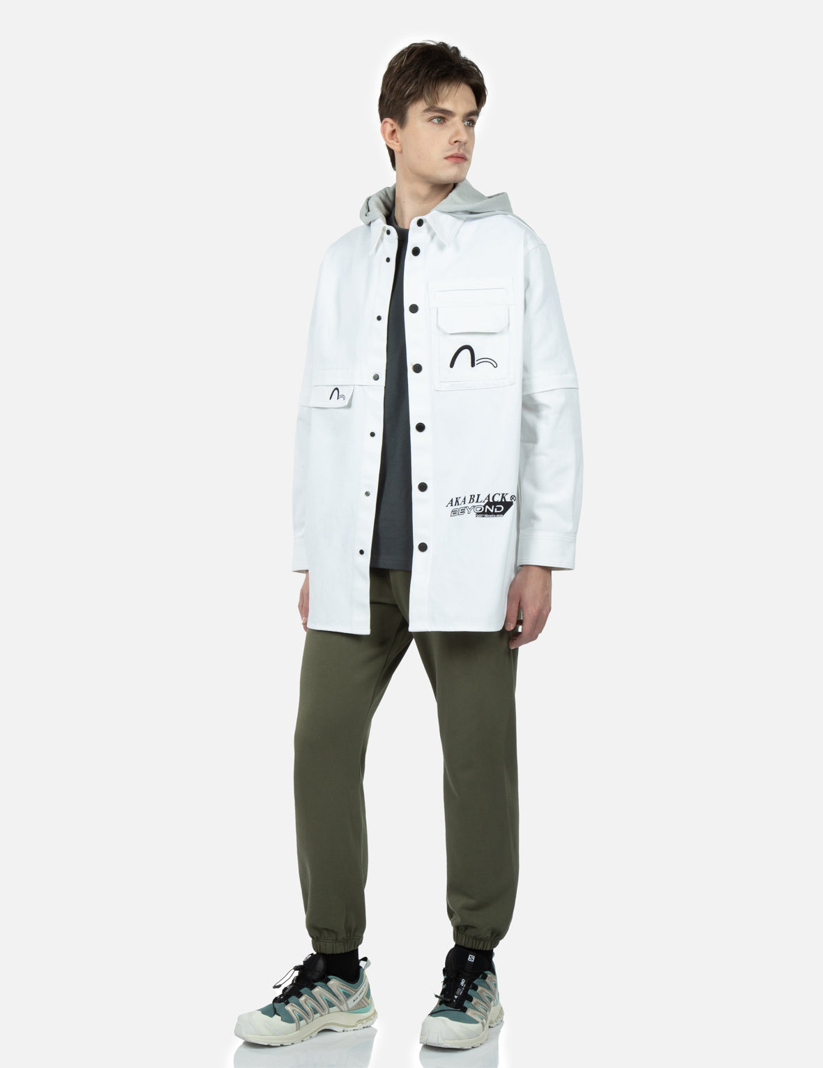 Logo及个性口号印花运动裤