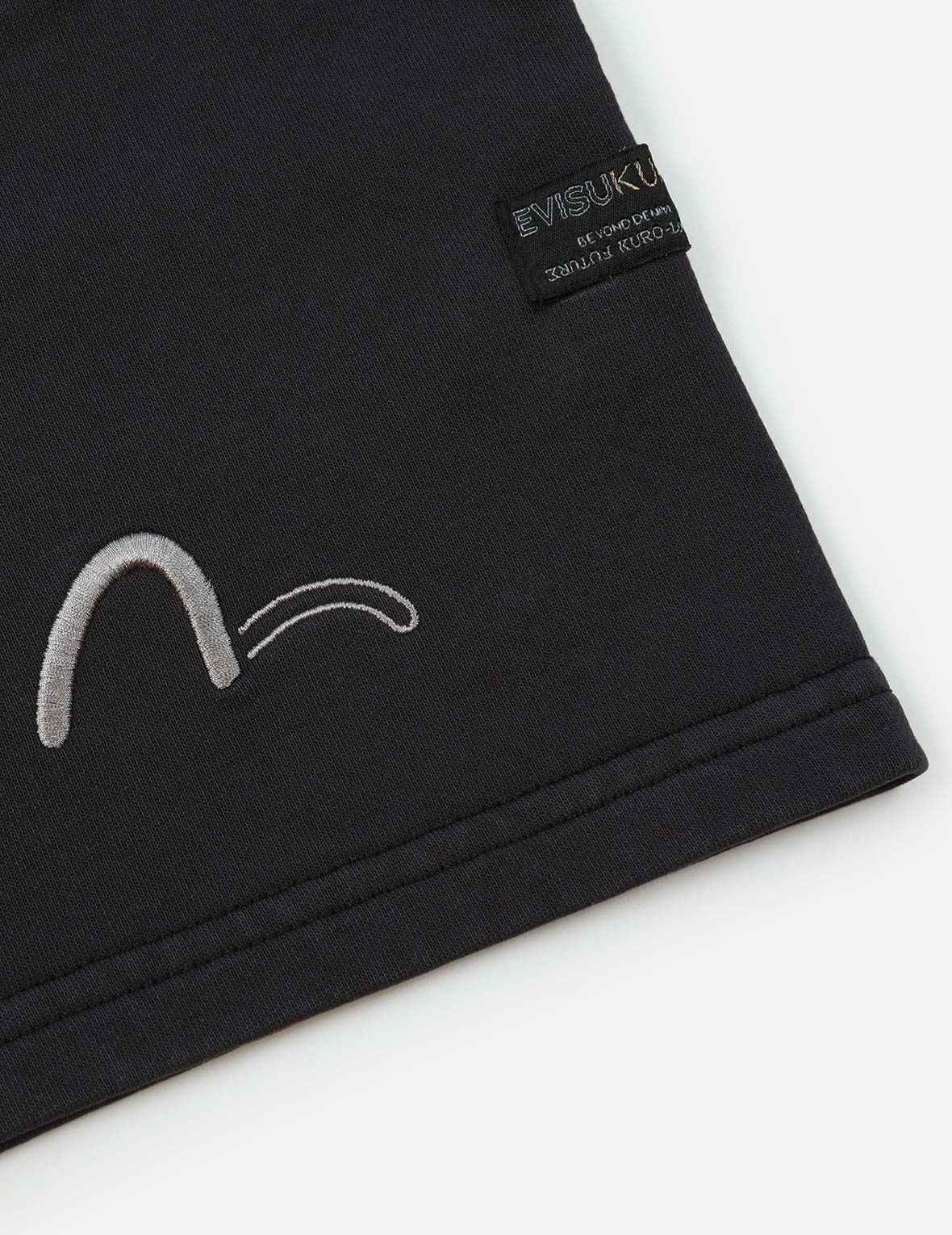 Distorted Kamon Embroidery Sweat Shorts