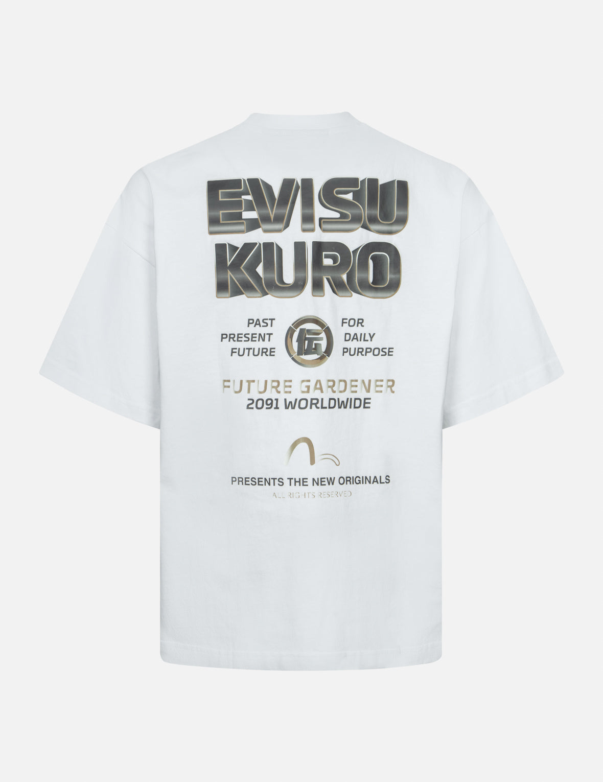 Multi Slogans with 3D Logo Oversized T-shirt