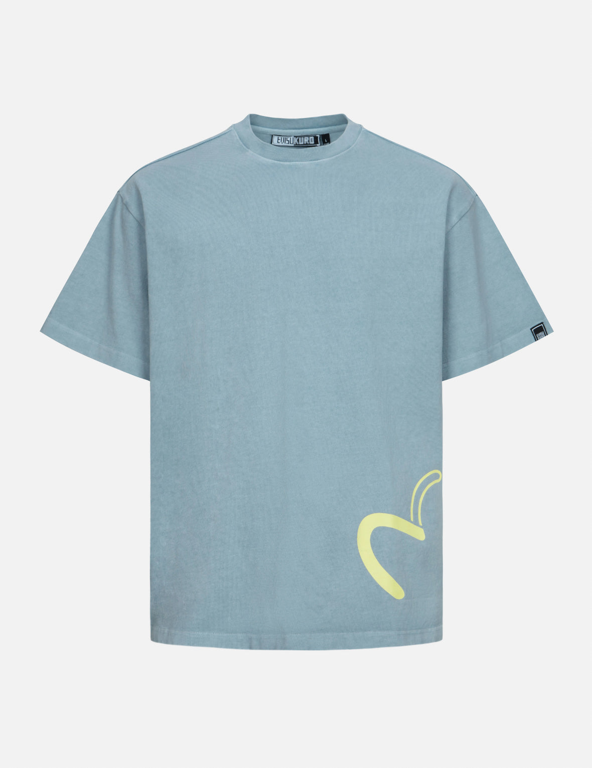 海鸥印花和彩虹渐变图案宽版休闲T恤