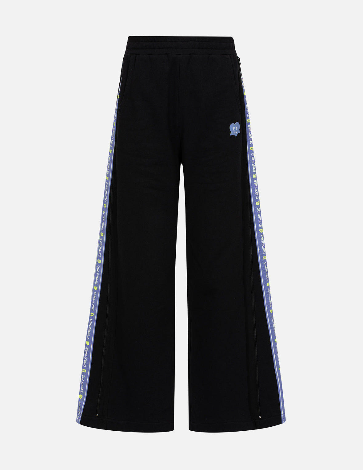 Logo Printed Ribbon Wide Leg Sweatpants