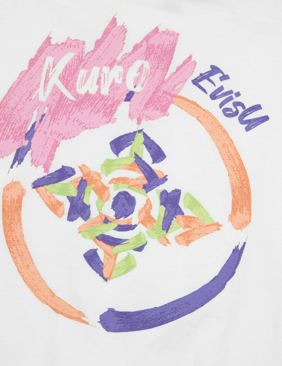 Brush Art Kamon Ruched Fashion Fit T-Shirt