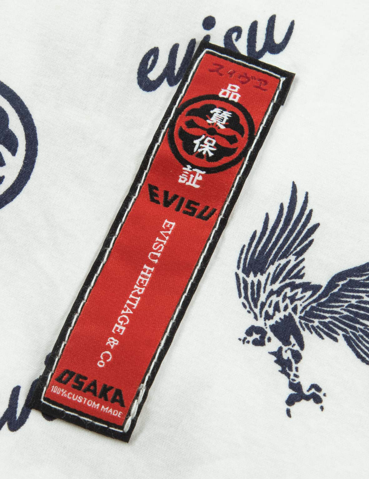 满地家花与雄鹰印花衬衫