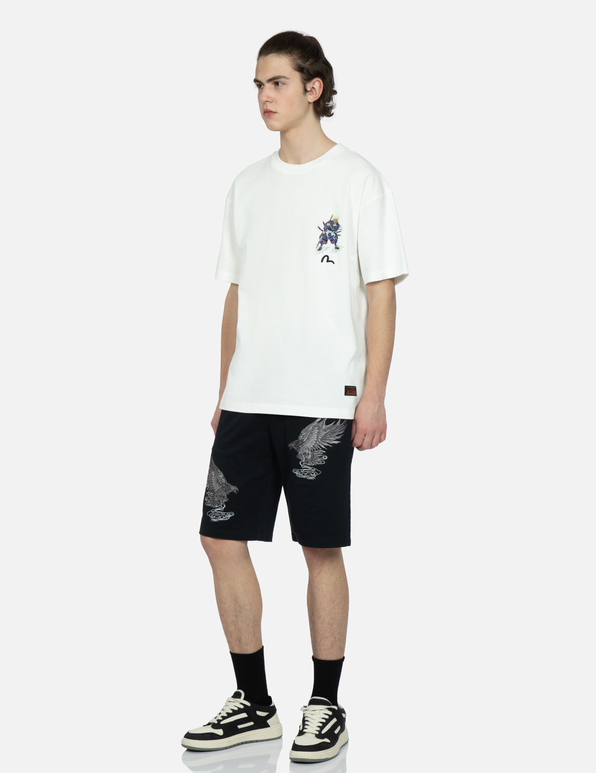 Eagle Embroidery Sweat Shorts