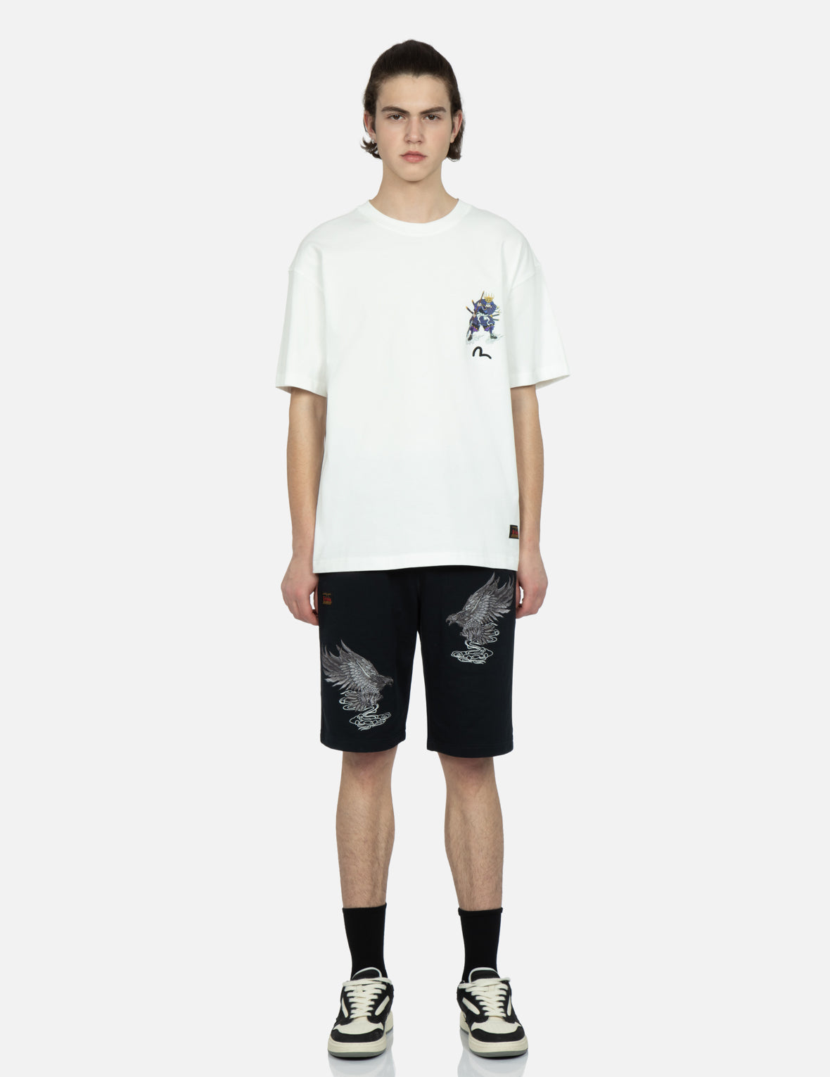 Eagle Embroidery Sweat Shorts