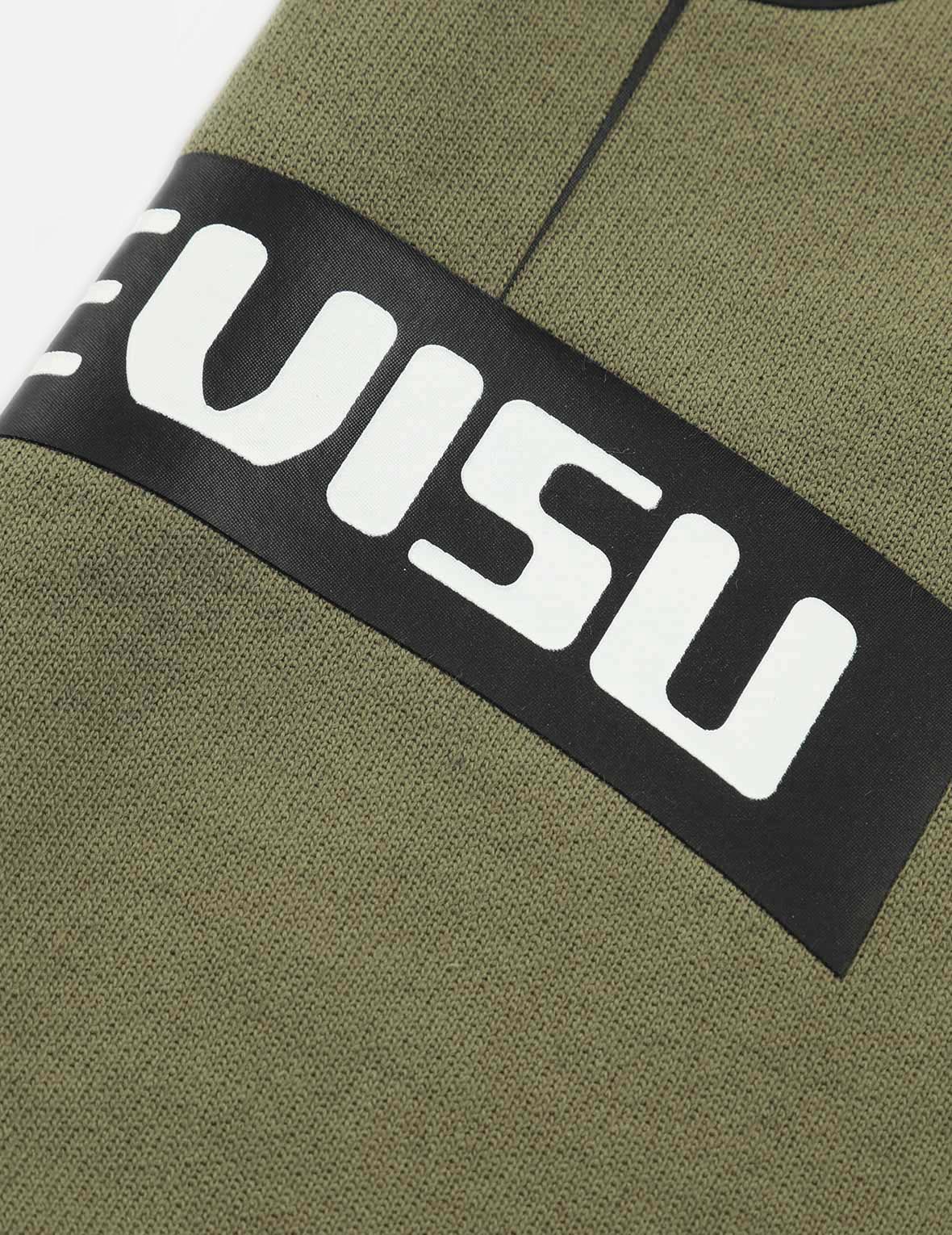 Logo Print and Seagull Embroidery Patchwork Sweat Shorts