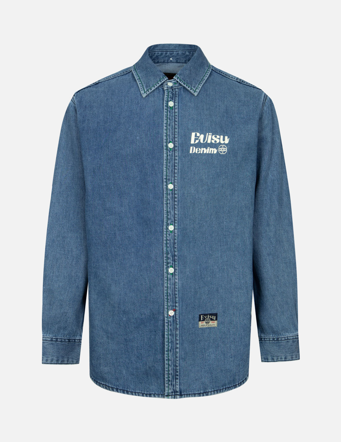 Calligraphy Daicock Relax Fit Denim Shirt