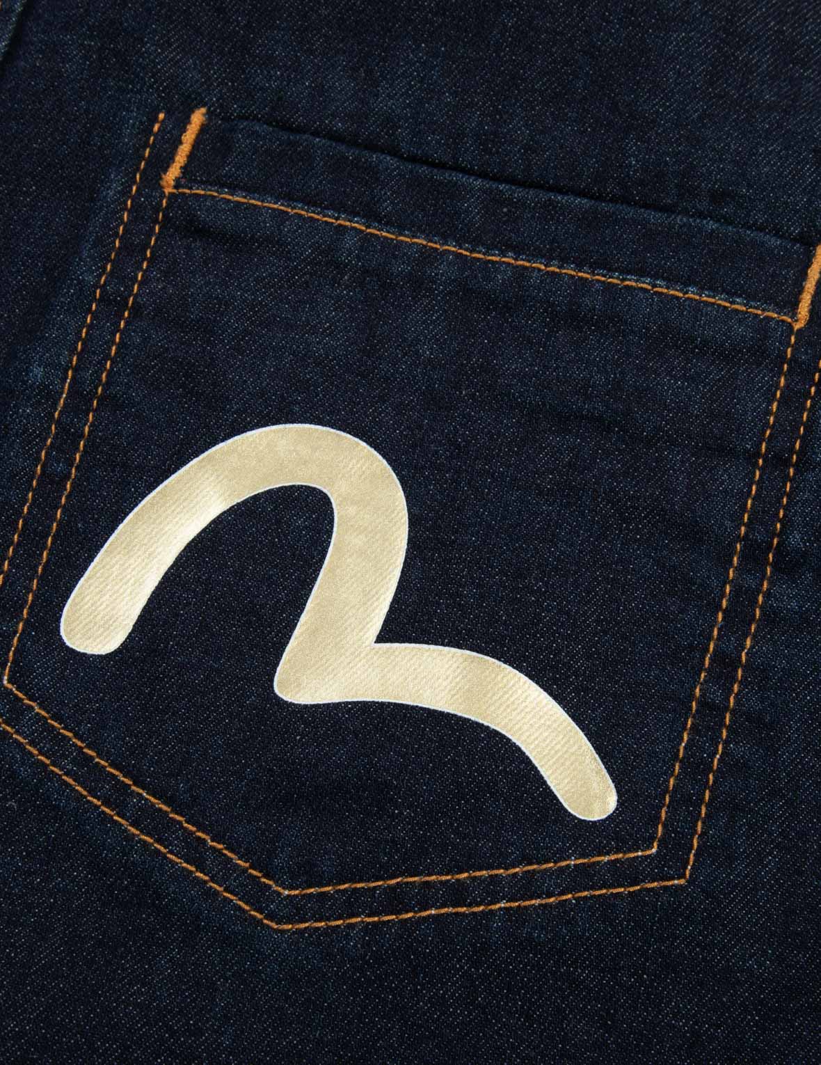 家花线迹及神奈川冲浪里大M印花休闲宽版牛仔衬衫