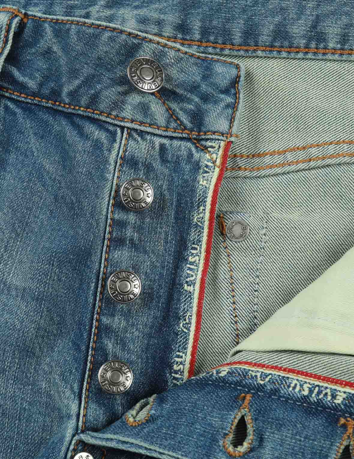 洗水多重破损印花和喷溅痕迹窄脚牛仔裤 #2017