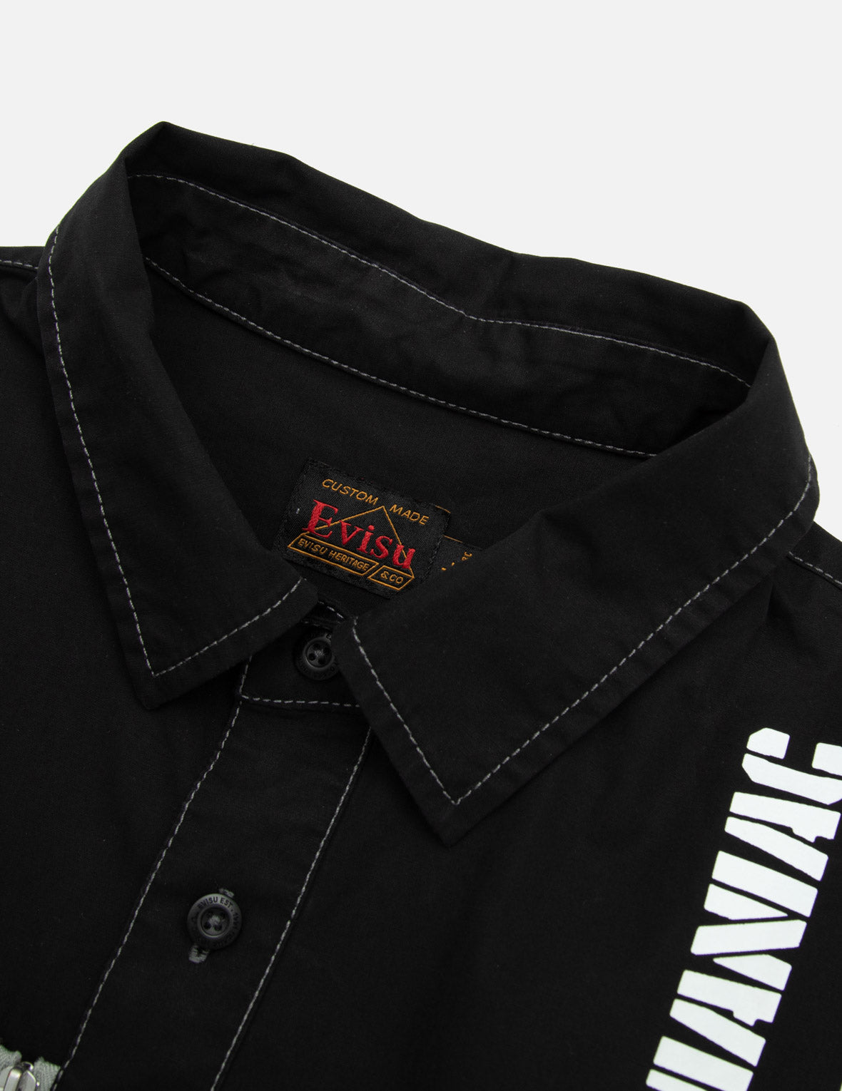 Contrast Stitching and Multi-Print Relax Fit Shirt