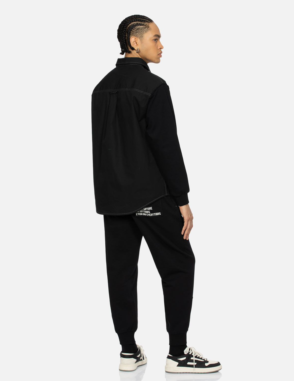 Contrast Stitching and Multi-Print Relax Fit Shirt