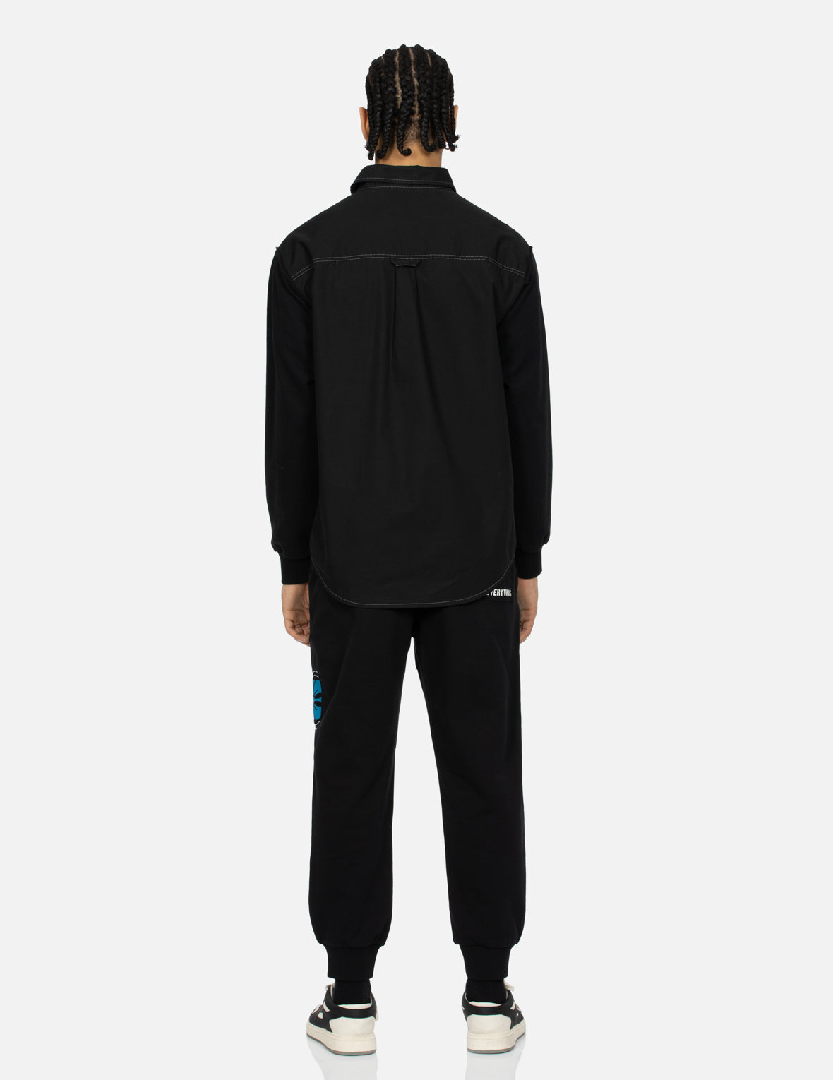 Contrast Stitching and Multi-Print Relax Fit Shirt