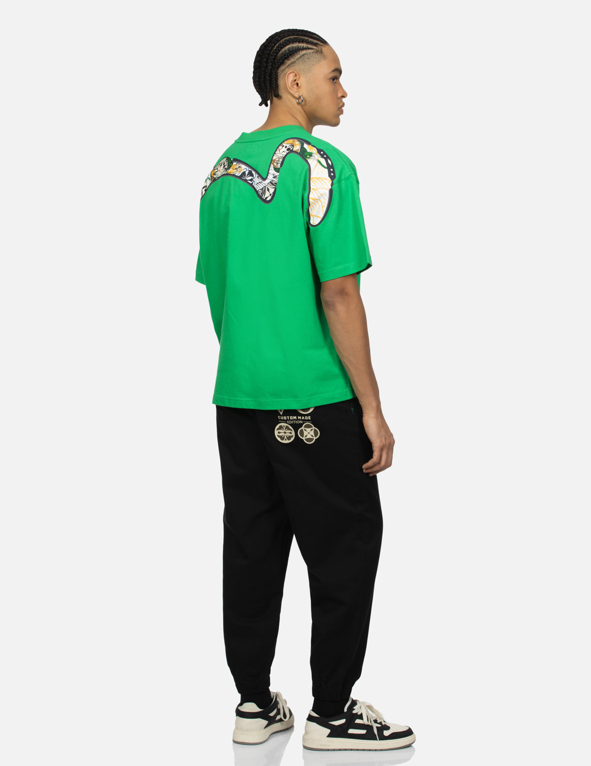 花札达摩与大M印花宽版T恤