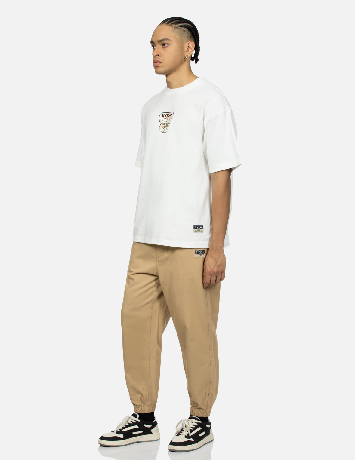 花札达摩与大M印花宽版T恤