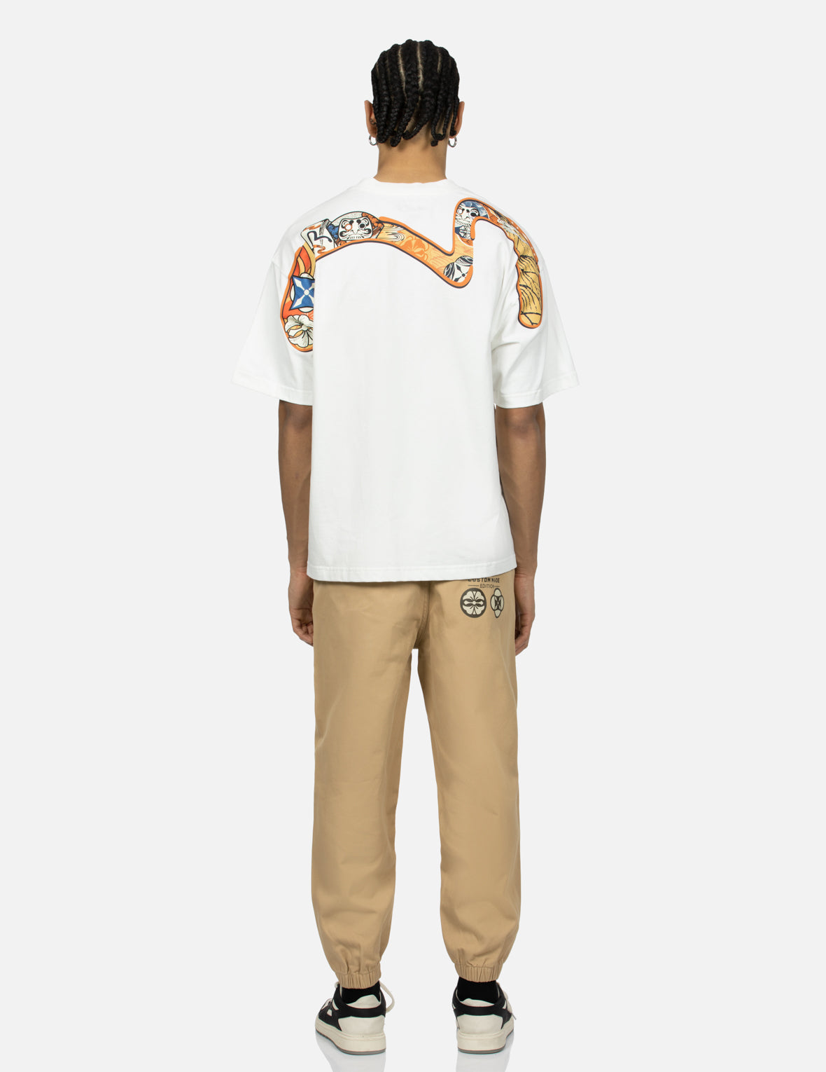 花札达摩与大M印花宽版T恤