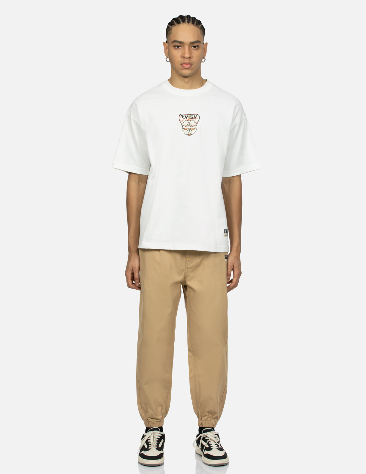 花札达摩与大M印花宽版T恤