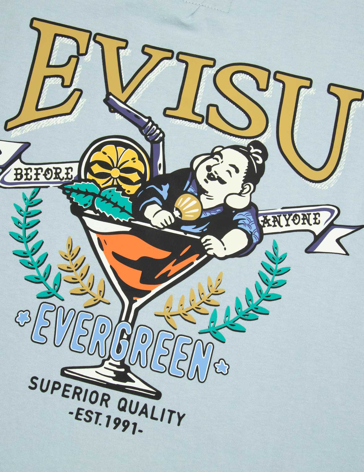 Seagull and Playful Godhead Print Regular Fit T-shirt