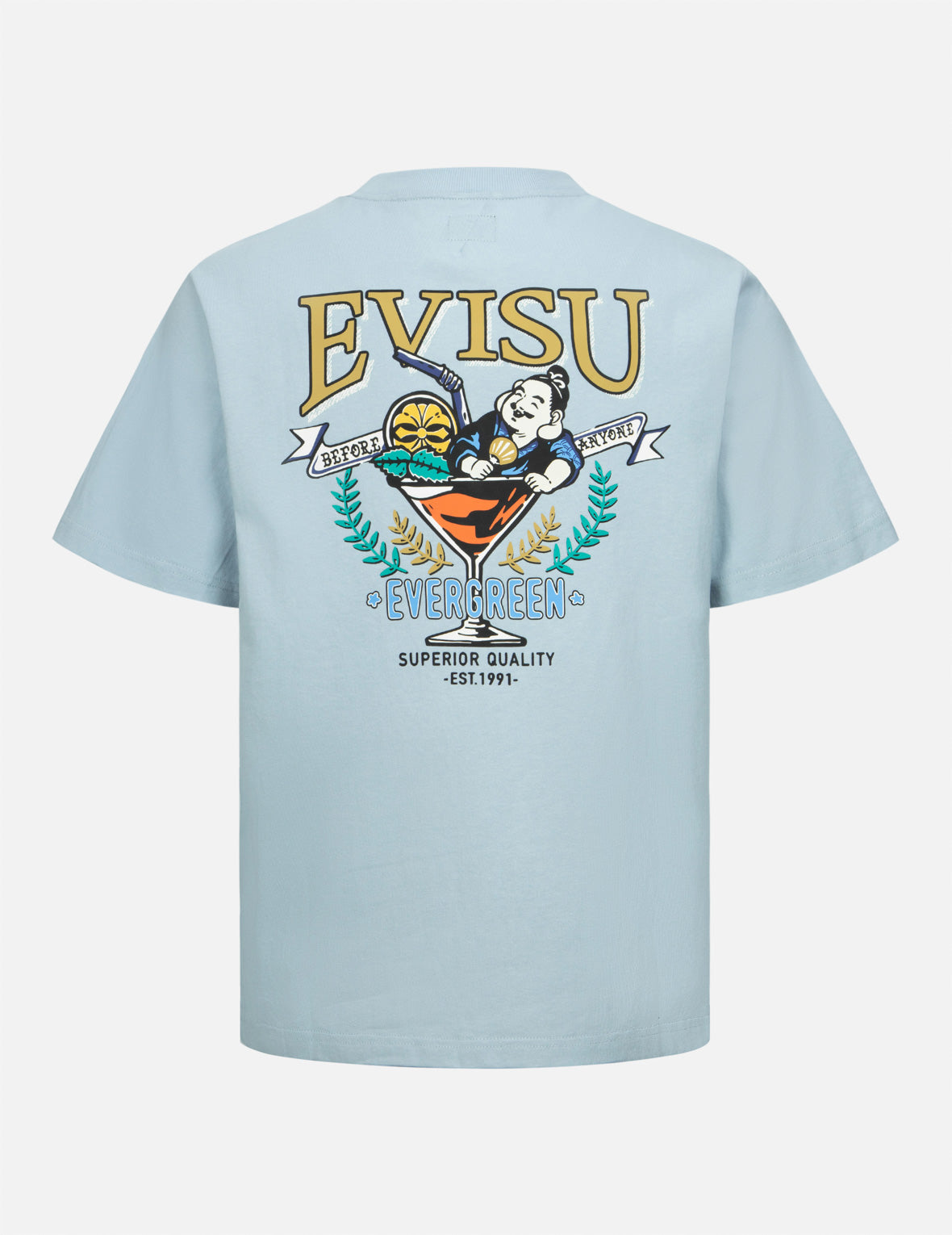 Seagull and Playful Godhead Print Regular Fit T-shirt