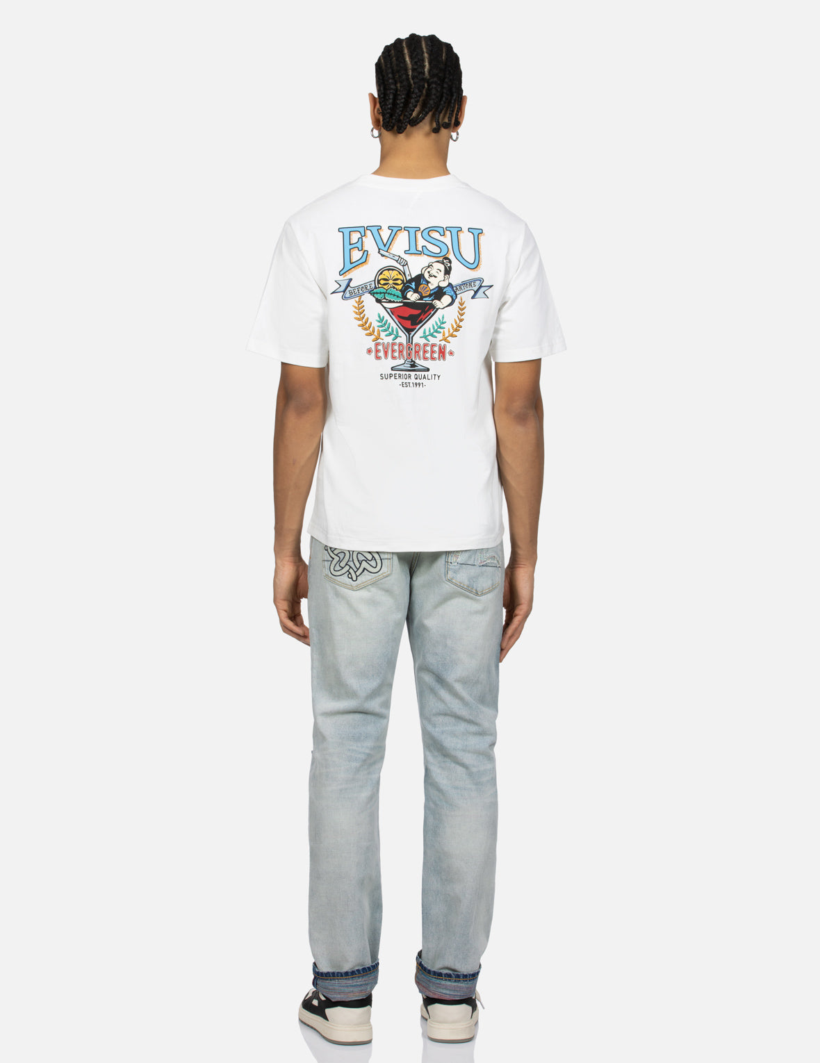 Seagull and Playful Godhead Print Regular Fit T-shirt