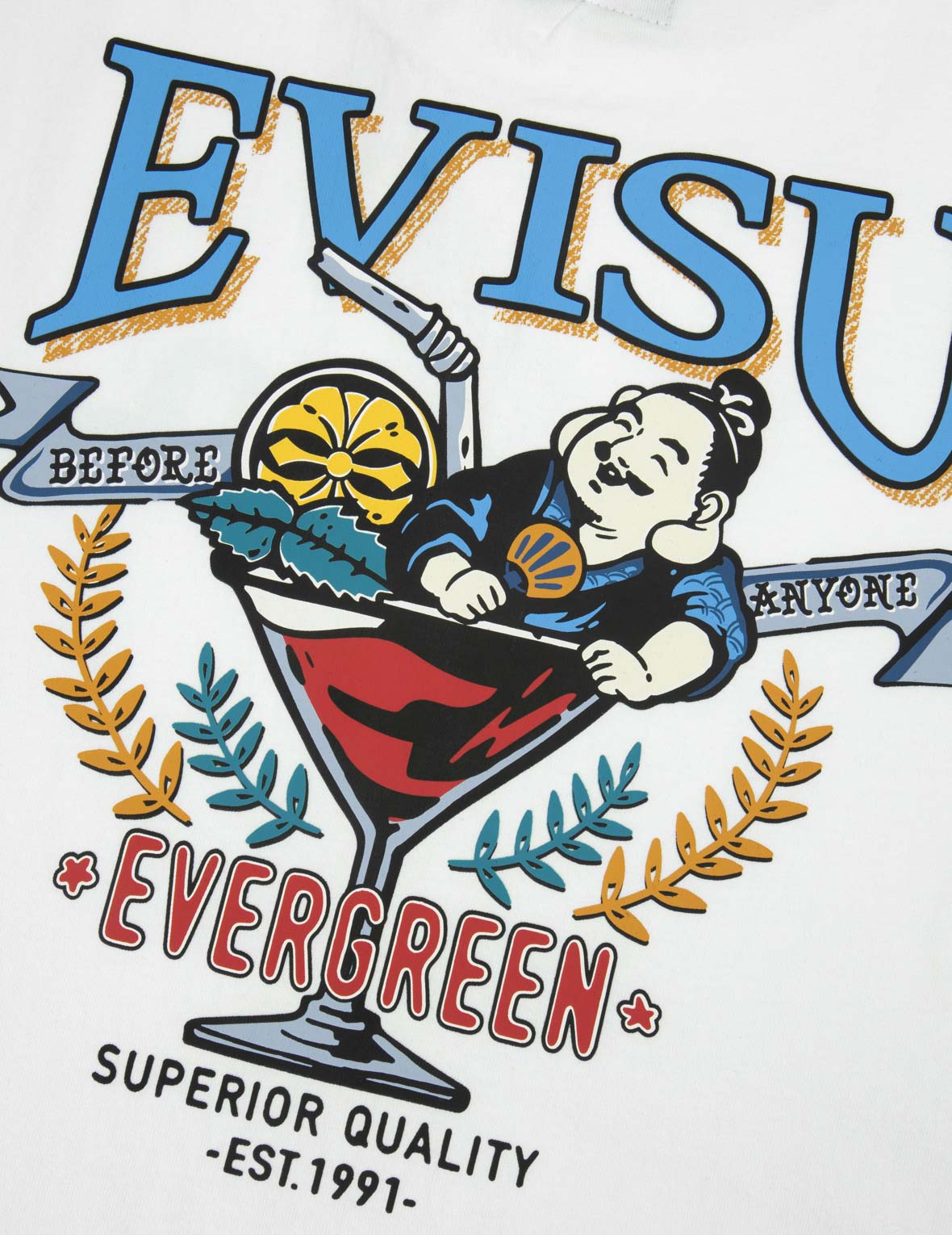 Seagull and Playful Godhead Print Regular Fit T-shirt