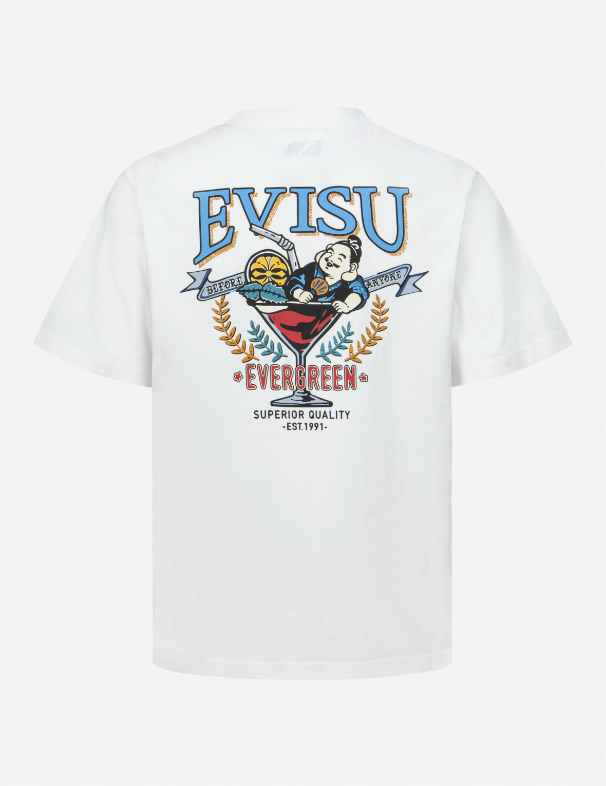 Seagull and Playful Godhead Print Regular Fit T-shirt