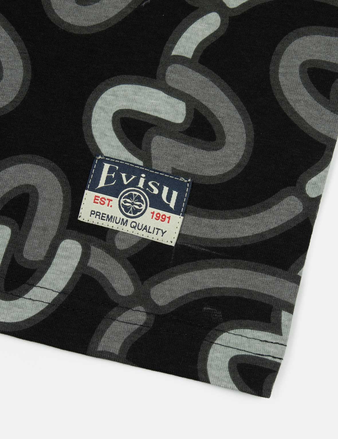 满地重叠海鸥印花常规版型T恤