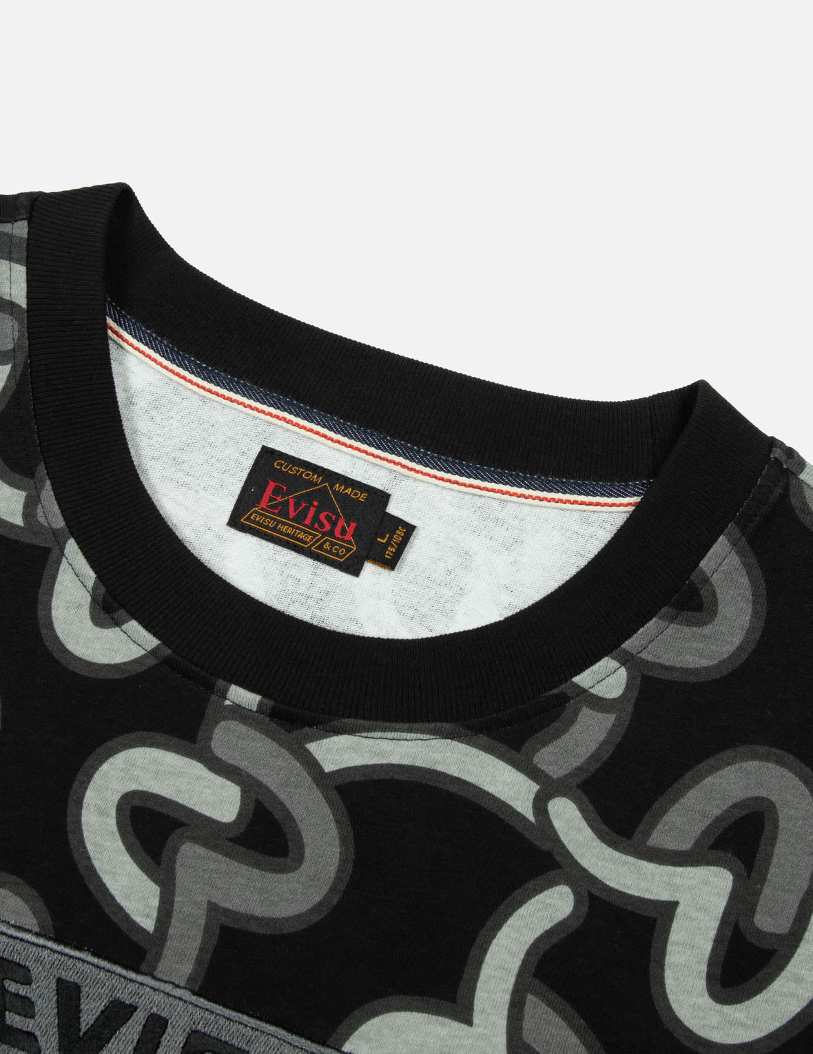 满地重叠海鸥印花常规版型T恤