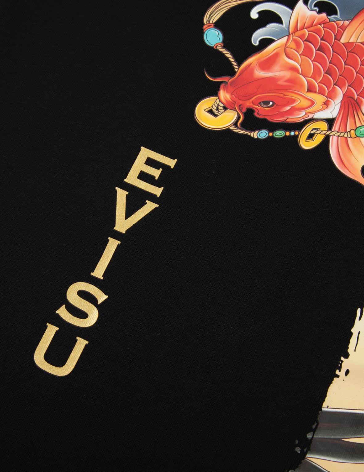 鲤鱼和海鸥笔刷大M数码印花宽版T恤