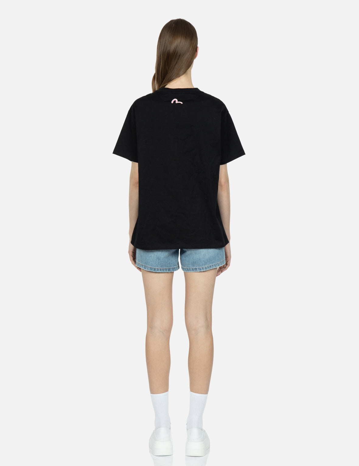 Graffiti Daruma Print Boyfriend T-shirt