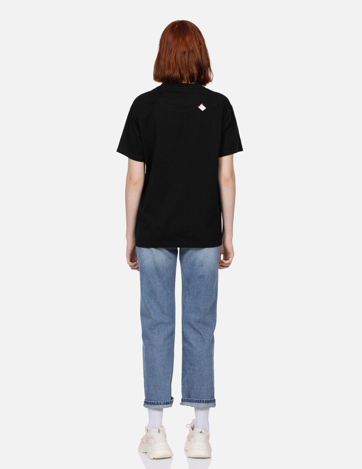 Fortune Cat and Floral Print Boyfriend T-shirt