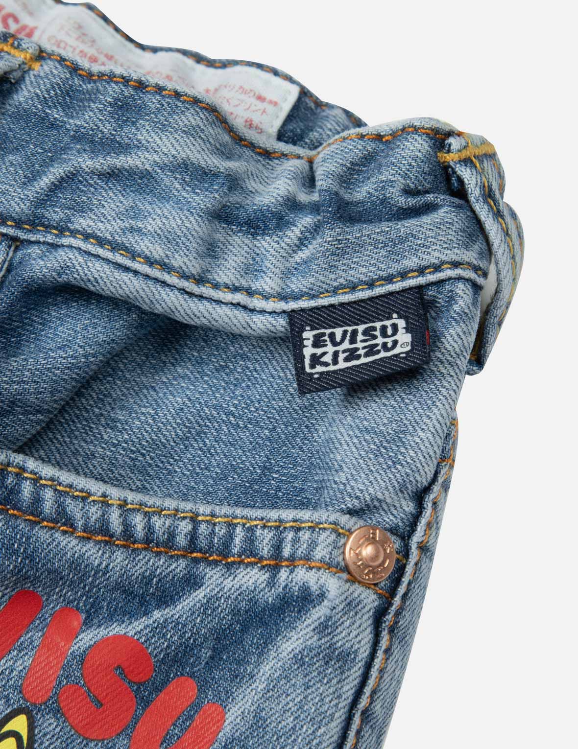 Dinosaur Bear and Seagull Print Regular Fit Jeans