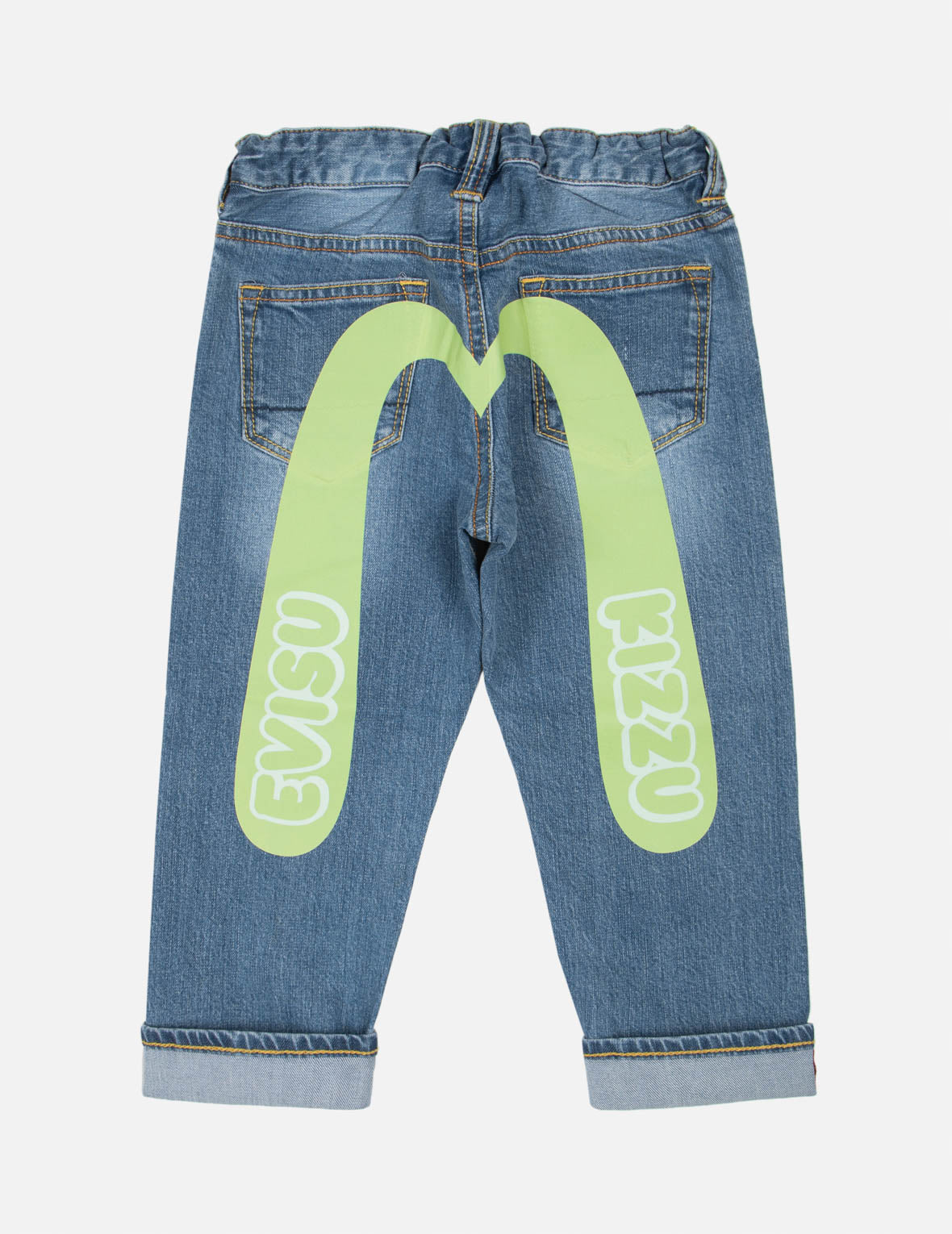 大M印花常规版型牛仔裤