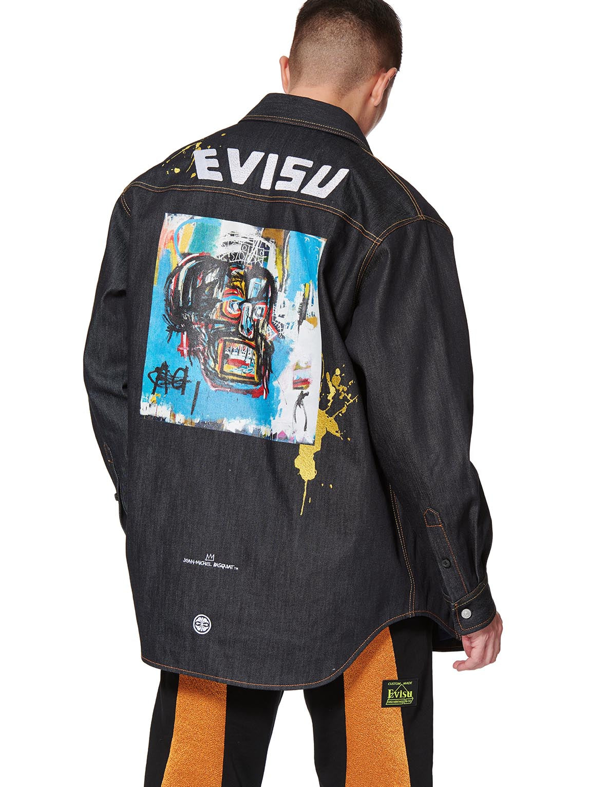 EVISU x Jean Michel Basquiat "Untitled" Denim Shirt Jacket