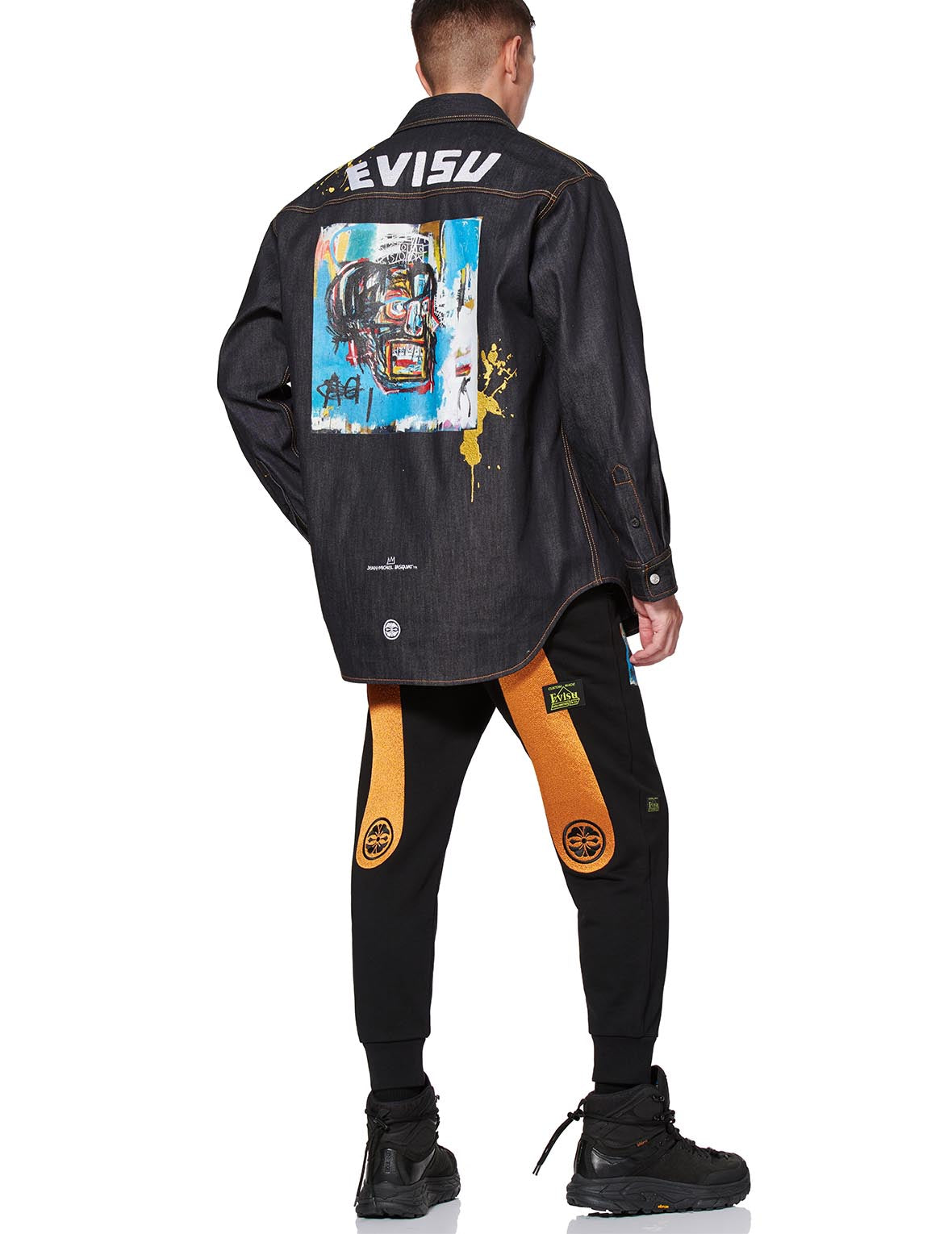 EVISU x Jean Michel Basquiat "Untitled" Denim Shirt Jacket