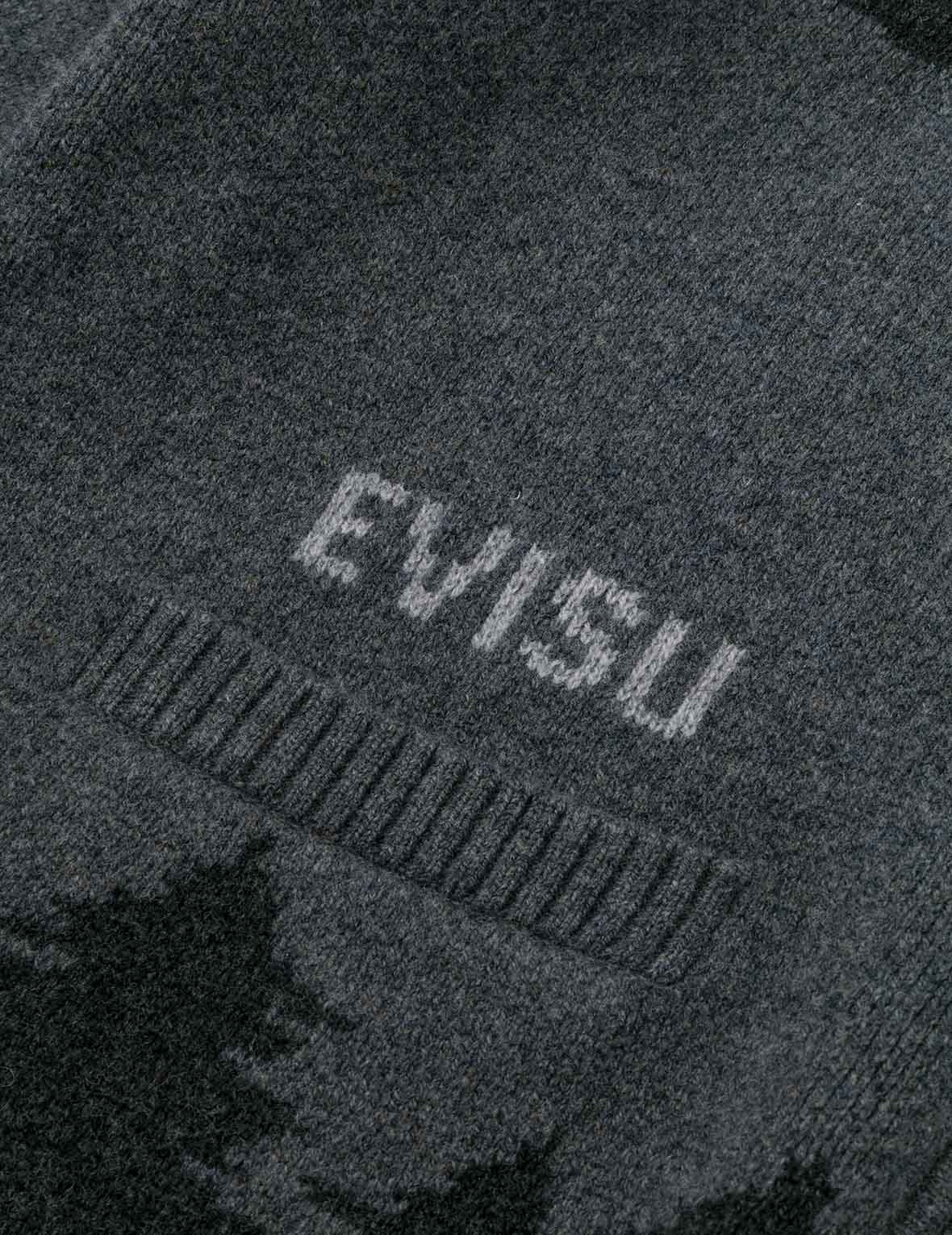 UFO and Cowichan Intarsia Patterns Relax Fit Knitted Sweatshirt