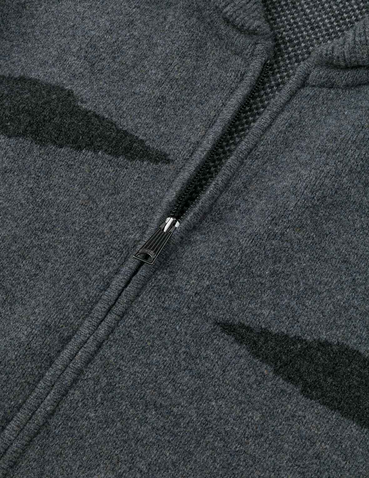 UFO and Cowichan Intarsia Patterns Relax Fit Knitted Sweatshirt