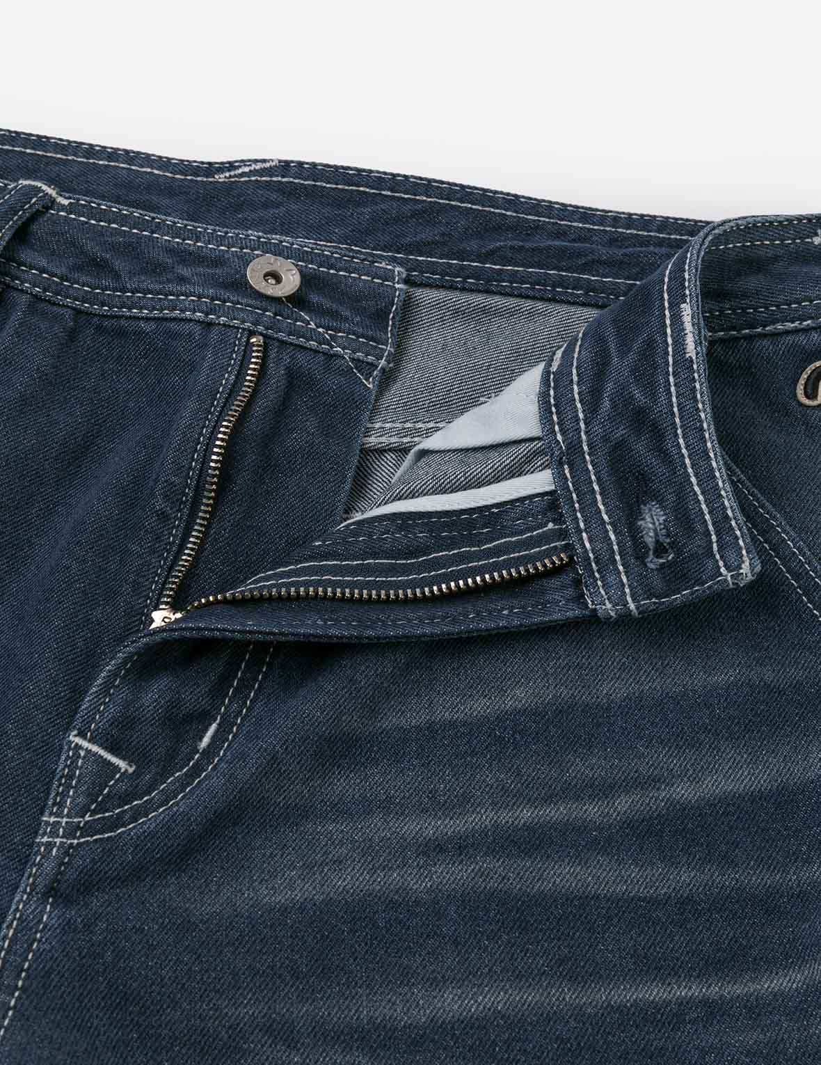 Distressed Seagull Print Loose Fit Cargo Jeans