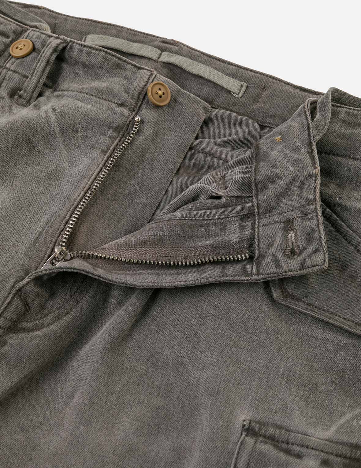 Washed Daicock Embroidery Wide-leg Cargo Jeans