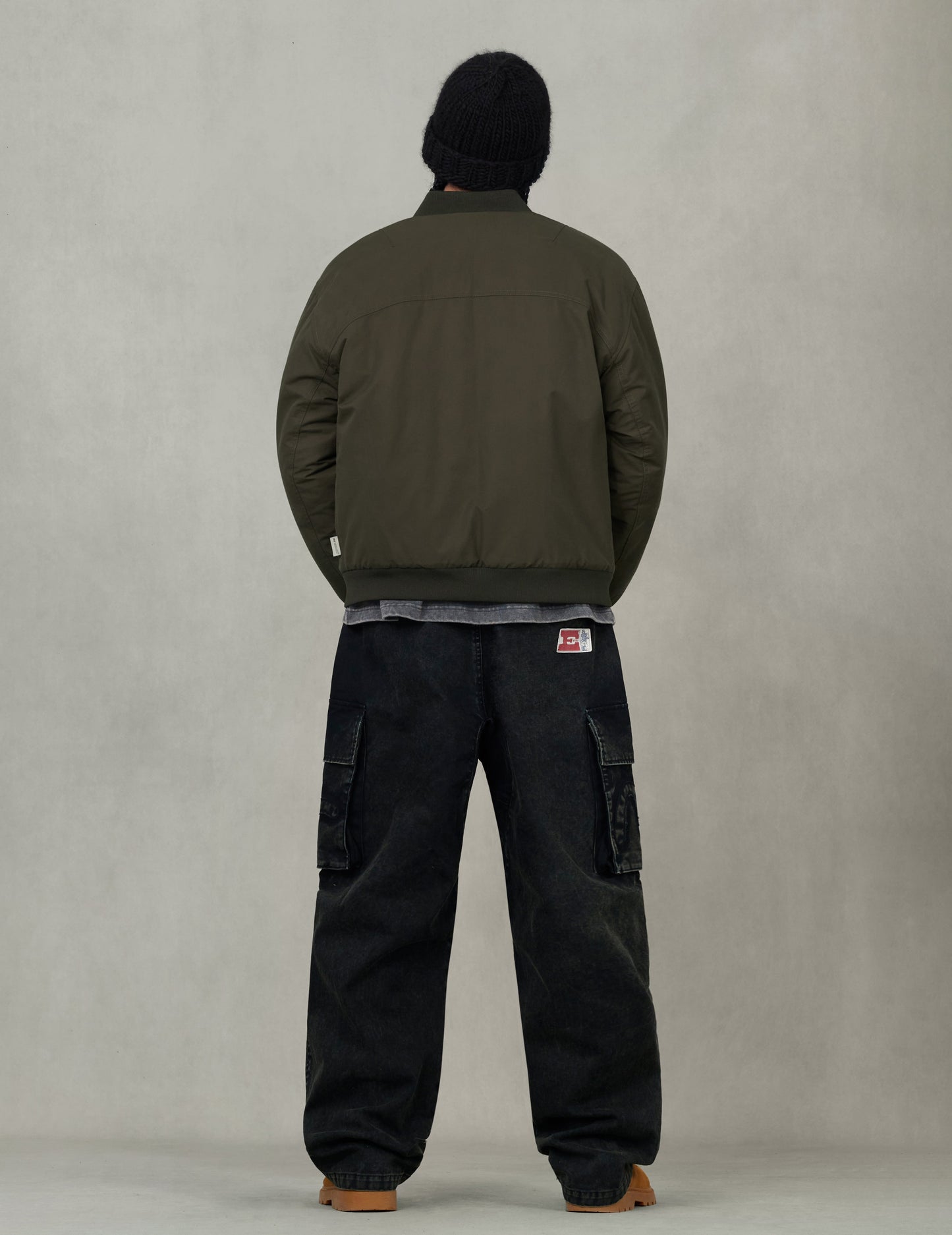 E and Seagull Appliqué Print Regular Fit Bomber Jacket