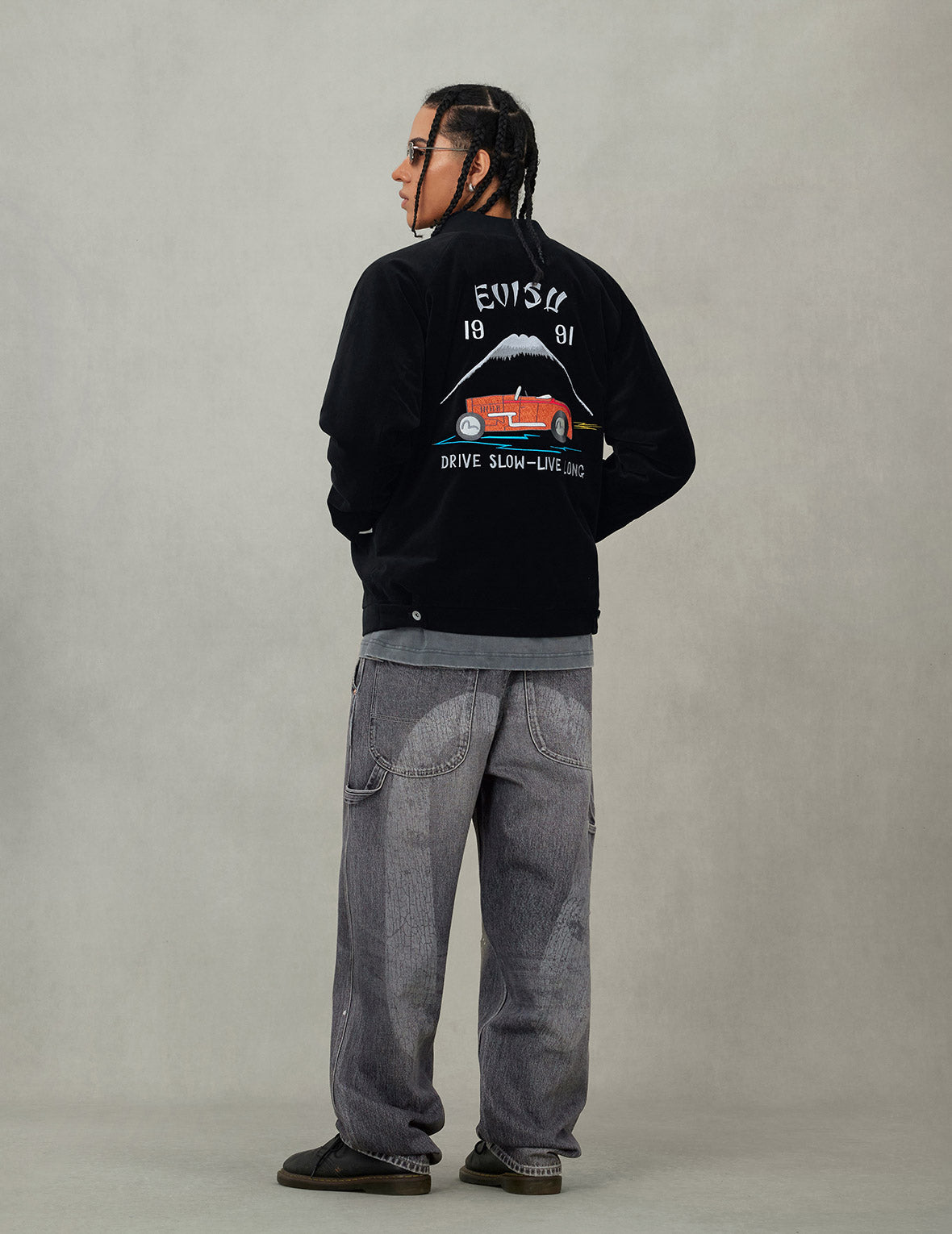 Vintage Velvet Regular Fit Padded Souvenir Jacket