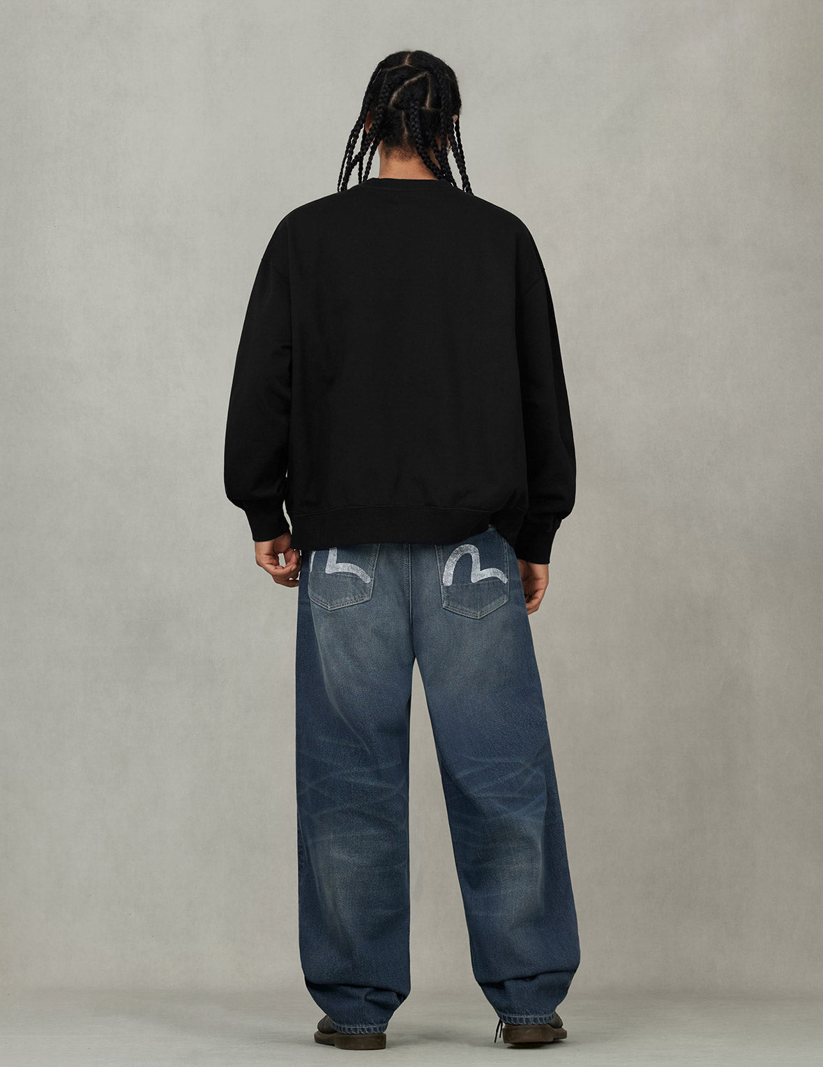 UFO Print and Seagull Appliqué Relax Fit Hoodie