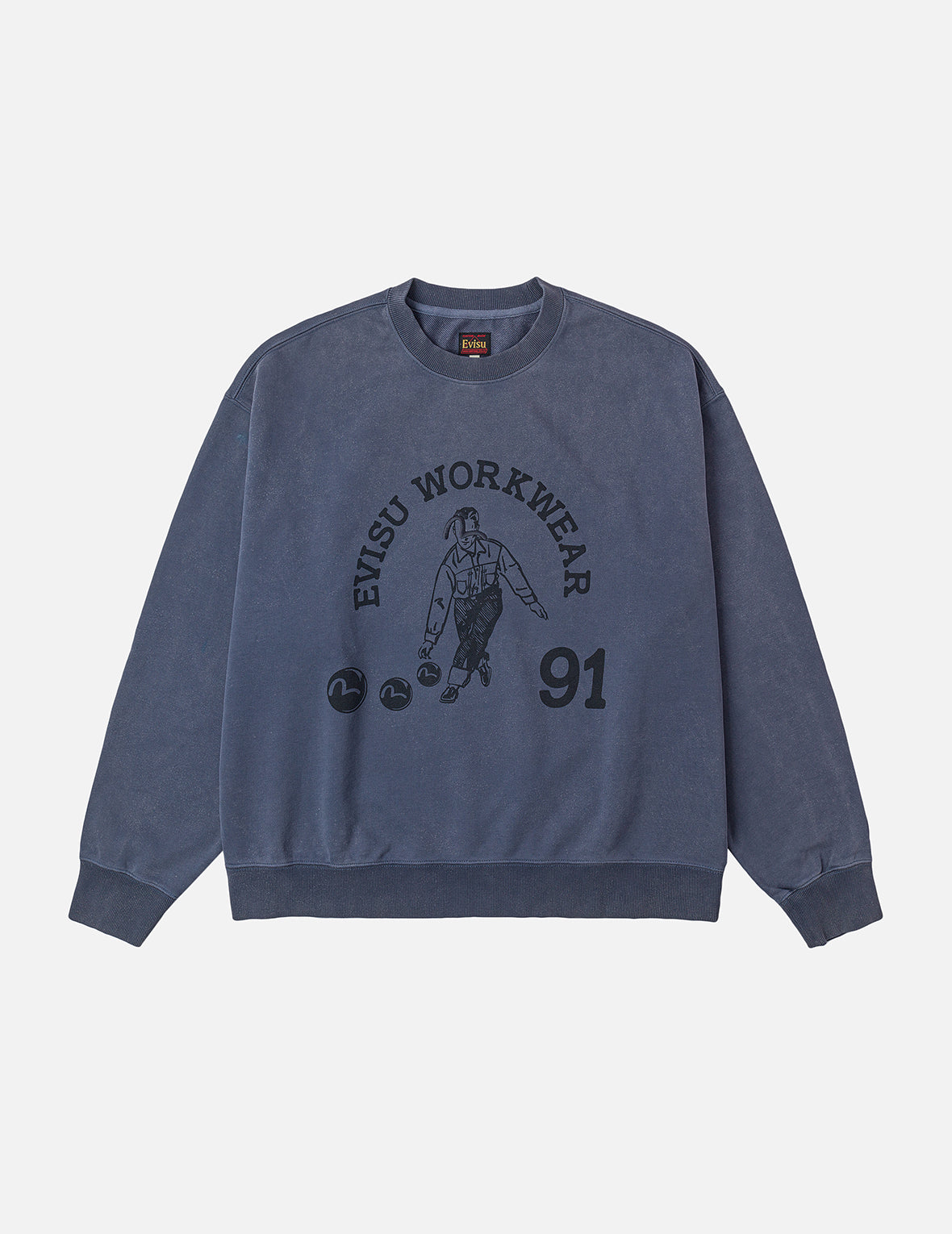 Bowling Workwear Print Relax Fit Sweatshirt