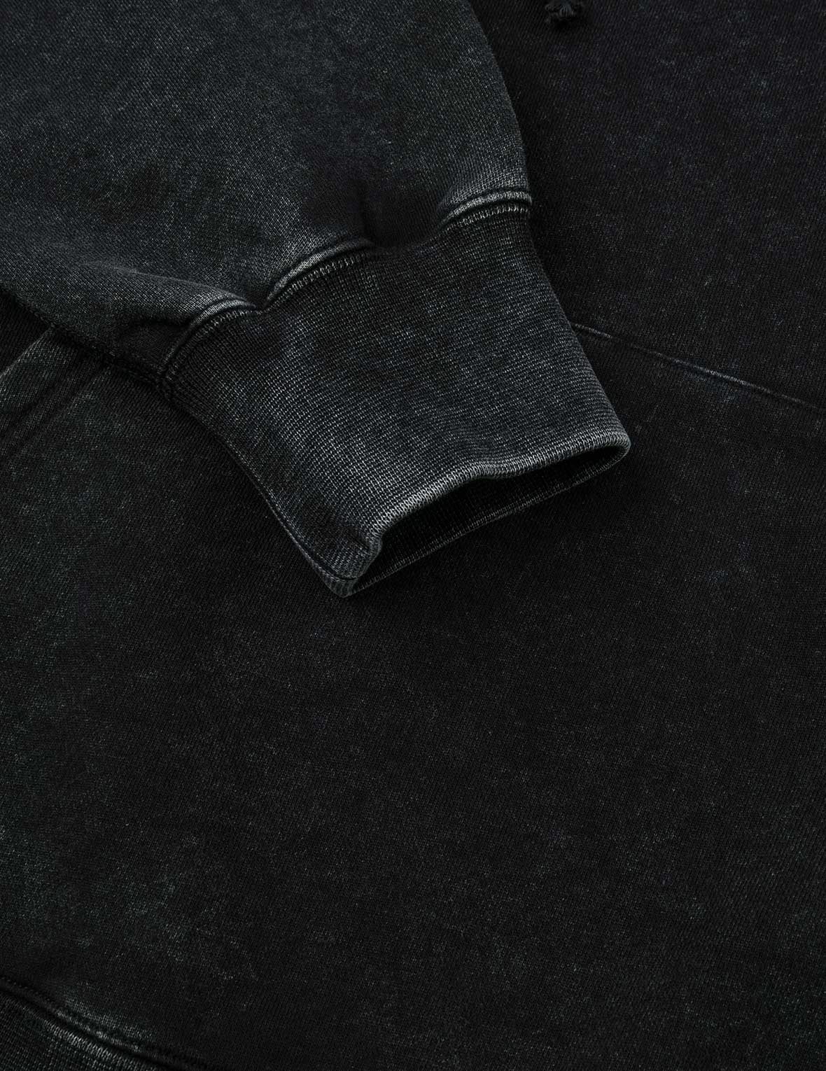 Washed Seagull and Logo Print Relax Fit Hoodie