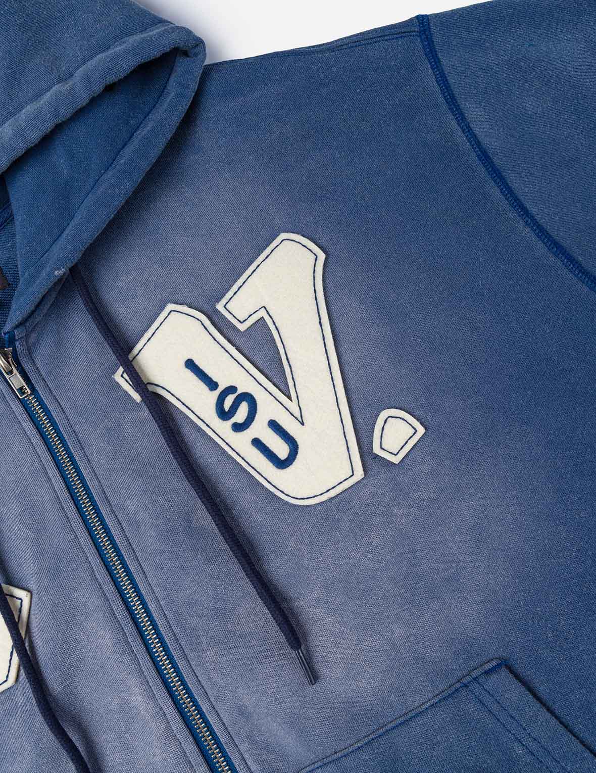 EV and Seagull Patches Embroidery Relax Fit Hoodie Jacket